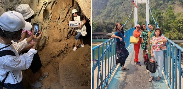 ถ้ำนางฟ้าที่มีหินงอกหินย้อยเป็นรูปนางฟ้าที่วังเวียง-ทัวร์ลาว3วัน2คืน