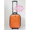 กระเป๋าเดินทางแบบผ้า 16 นิ้ว สีส้มลายจุดสีส้ม