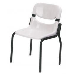 เก้าอี้สัมนา เก้าอี้เอนกประสงค์ เก้าอี้รับรอง เก้าอี้โครงเหล็กพ่นสีดำ เบาะนั่งหลังพิงพลาสติก