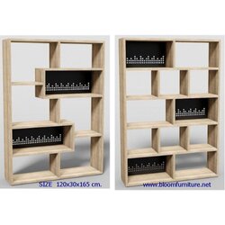 ชั้นโชว์ ชั้นวางหนังสือ LOFT Series ขนาด 120x30x165 ซม.