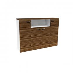 ตู้เก็บเอกสารเตี้ย 4 บานเปิด ขนาด 160*40*107 ซม.