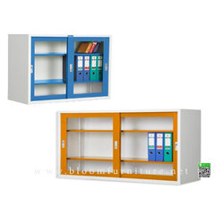 ตู้เหล็กเก็บเอกสารบานเลื่อนกระจก ขนาด 120x40x88 ซม.