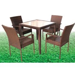 ชุดโต๊ะเก้าอี้หวายเทียม พร้อมเก้าอี้