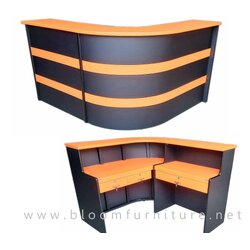 โต๊ะแคชเชียร์ โต๊ะเคาน์เตอร์ ขนาด 120x135x55x105 ซม. (เลือกสีได้ ปรับขนาดได้)