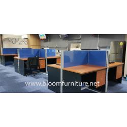 ตัวอย่างงาน โต๊ะทำงานสำเร็จรูปพร้อม Partition สูง 120 ซม.