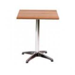 โต๊ะคาเฟ่ โต๊ะอาหาร หน้าลามิเนต ขาเหล็กชุบโครเมี่ยม