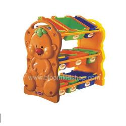 ชั้นวางหนังสือ ตระกร้าเก็บของพลาสติก ชั้นเก็บของเล่นพลาสติก ขนาด 42*89*79 ซม.