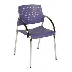 เก้าอี้รับรอง เ้ก้าอี้สัมนา โครงเหล็กชุบโครเมี่ยม ที่นั่งพลาสติกเปลือกโพลีเกรด A *รับประกันราคาถูก*