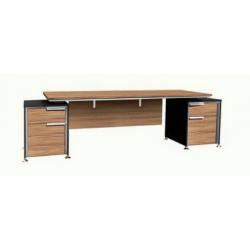 โต๊ะทำงานหน้าไม้เมลามีน ขนาด 225x87x75 ซม.