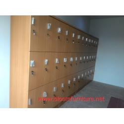 งานติดตั้งตู้ล็อกเกอร์ไม้ 9 ประตู @ ปทุมธานี