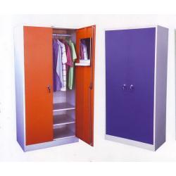 ตู้เสื้อผ้าเหล็ก 2 บานประตู (ไม่มีกั้นกลาง) ขนาด 91.4*53.4*183 ซม.