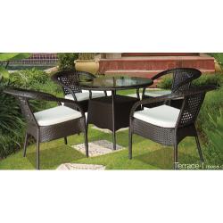 ชุดโต๊ะเก้าอี้หวายเทียม พร้อมเก้าอี้ 4 ตัว (โตีะมีวงกลม และ สี่เหลี่ยม)