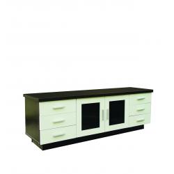 ตู้วางทีวี 6 ลิ้นชัก + 2 บานเปิดกระจก ขนาด 150*45*52 ซม.