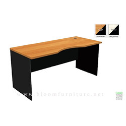 โต๊ะผู้บริหารเคลือบผิวเมลามีน ด้านในตัดเว้าโค้งเพื่อความสวยงาม ขนาด 180x80x75 ซม.