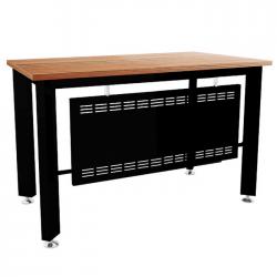 โต๊ะทำงานโครงขาเหล็กหน้าไม้เมลามีน