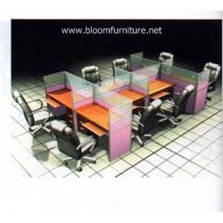 โต๊ะทำงานกลุ่มพร้อม Partition สำหรับ 8 ที่นั่ง ขนาด 366x246x120 ซม.