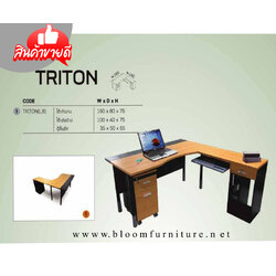 โต๊ะทำงานผู้บริหารตัวแอล รุ่น Triton ขนาด 160x180x75 ซม.