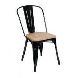 เก้าอี้อาหารเหล็กหน้าไม้ ขนาด 35*35*84 ซม.