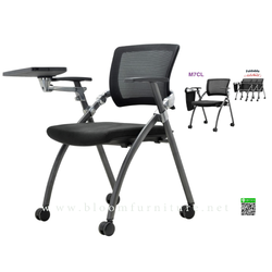 เก้าอี้เลคเชอร์พับเก็บได้ มีล้อเลื่อน สะดวกต่อการเคลื่อนย้าย ขนาด 62.5x54.5x83 ซม.