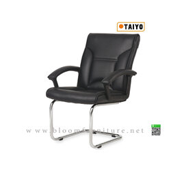 เก้าอี้สำนักงาน เก้าอี้รับรองขาโค้งC หุ้มหนัง PVC เหล็กหนาแข็งแรง รับน้ำหนักได้มาก