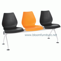 เก้าอี้แถวที่นั่ง และที่พิง ทำจากพลาสติกฉีดขึ้นรูป ขนาด 2-4 ที่นั่ง