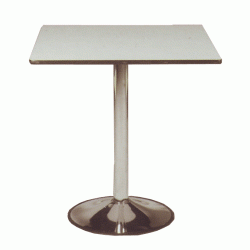 โต๊ะคาเฟ่ โต๊ะอาหาร หน้าโฟเมก้าสีขาว ขาแชมเปญ