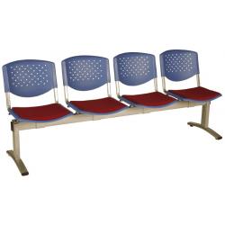 เก้าอี้แถวสไตล์โมเดิร์น ที่นั่งพลาสติก เบาะหุ้มหนัง