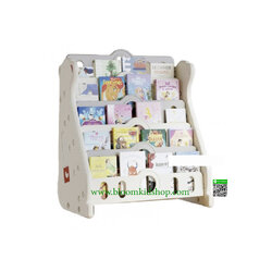 ชั้นวางหนังสือพลาสติกหมีขาว 5 ชั้น ขนาด 39x69x76 ซม.