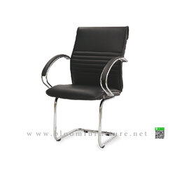 เก้าอี้สำนักงาน เก้าอี้รับรองขาโค้งC หุ้มหนัง PVC เหล็กหนาแข็งแรง รับน้ำหนักได้มาก