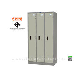 ตู้ล็อกเกอร์เหล็ก 3 ประตู ขนาด 91.4x45.7x182.9 ซม. มี มอก.