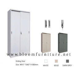 ตู้เหล็กเก็บเอกสารบานเลื่อนทรงสูงหน้าเหล็กทึบ ขนาด 91.7*45.7*185 ซม.