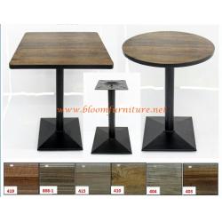 โต๊ะคาเฟ่ โต๊ะอาหารขาเหล็ก หน้าปิดโเก้ลายไม้ กันน้ำ ขนาดโต๊ะ 60, 70 และ 80 ซม.