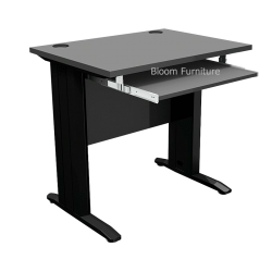 โต๊ะคอมพิวเตอร์สีเทา Classic ขนาด 80x60x75 ซม.