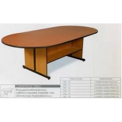 โต๊ะประชุมผิวเมลามีนอย่างดี โครงขาเหล็กพ่นสี ( มีหลายขนาด )