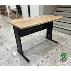 โต๊ะทำงานโล่งขาเหล็ก หน้าโต๊ะเคลือบผิวเมลามีน ขนาด 80, 120,150,180 ซม.