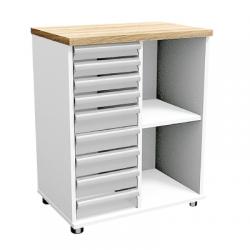 ตู้เก็บเอกสารช่องโล่ง + 9ลิ้นชักแยกประเภท ขนาด 60*40*75 ซม.