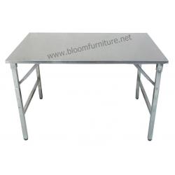 โต๊ะพับหน้าสแตนเลสโครงขาสแตนเลสพับซ่อน