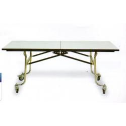 โต๊ะพับหน้าโฟเมก้า โครงเหล็กชุบโครเมี่ยมมีล้อเลื่อน ขนาด 180 ซม.