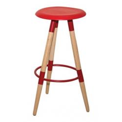 เก้าอี้บาร์สูงขาไม้