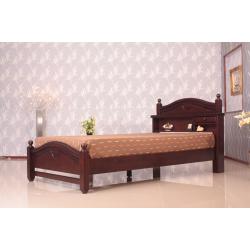 เตียงไม้ยางพารา ขนาด 3.5 และ 6 ฟุต มีชั้นสำหรับวางของ รุ่นStephan