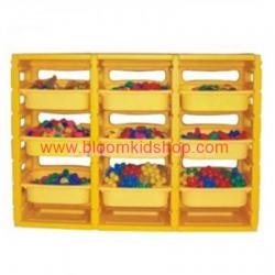 ตระกร้าเก็บของเล่น ชั้นวางของ ชั้นวางอุปกรณ์พลาสติก ขนาด 31*150*82 ซม.