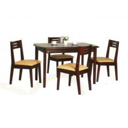 ชุดโต๊ะอาหารไม้ยางพารา 4 ที่นั่ง