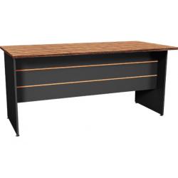 โต๊ะทำงานโล่งผิวเมลามีน ขนาด 160*75*75 ซม.Zebrano RoseGold