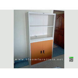 ตู้เหล็กเก็บเอกสาร 2 ตอน ตอนบนโล่ง ตอนล่างบานเปิด ขนาด 3 และ 4 ฟุต