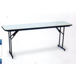 โต๊ะพับหน้าโฟเมก้า โครงเหล็กพ่นสีดำ ขนาด 180 ซม.