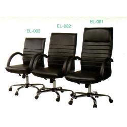 เก้าอี้สำนักงานมีโช๊คปรับสูงต่ำ ที่วางแขนโครงเหล็กเสริมฟองน้ำหุ้มหนัง