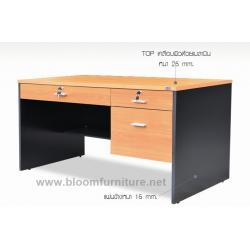 โต๊ะทำงานผิวเมลามีน 3 ลิ้นชัก หน้าไม้เมลามีน ขนาด 120*60*75 ซม.