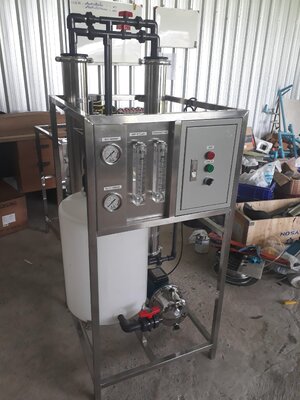 เครื่องล้างไส้เมมเบรน RO 4040 พร้อมตู้คอนโทรลไฟ