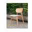 เก้าอี้โมเดิร์นที่นั่งเสริมเบาะหุ้มผ้า โครงขาไม้ ขนาด 46.5 X 49.5 X 80 ซม.