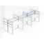 โต๊ะทำงานกลุ่มพร้อม Partition สำหรับ 6 ที่นั่ง ขนาด 368x122x120 ซม.